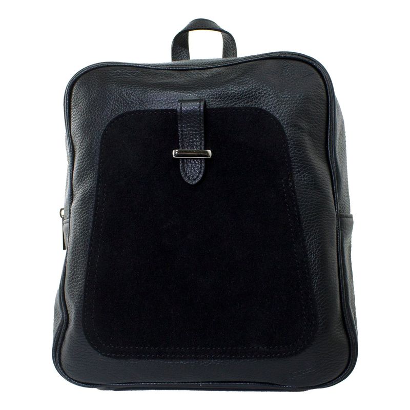 MAILEA - Mochila cuero bolsillo reno para mujer negro