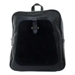 MAILEA - Mochila cuero bolsillo reno para mujer negro