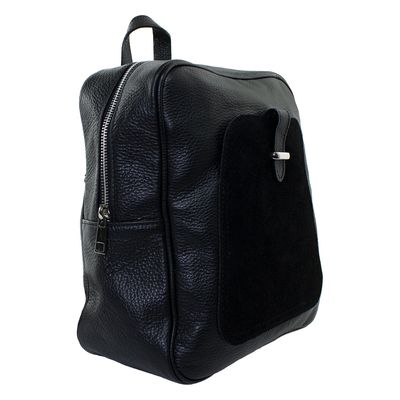 Imagen 2 del producto Mochila cuero bolsillo reno para mujer negro
