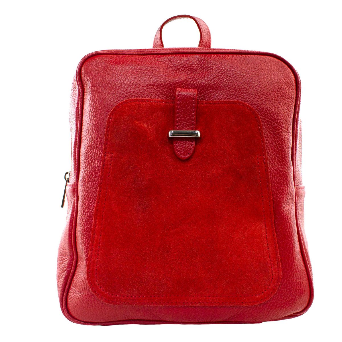 MAILEA - Mochila cuero bolsillo reno para mujer rojo