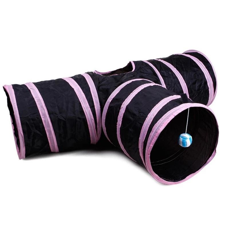 GENERICO - Juego Túnel Plegable Interactivo Gato Forma T Rosa