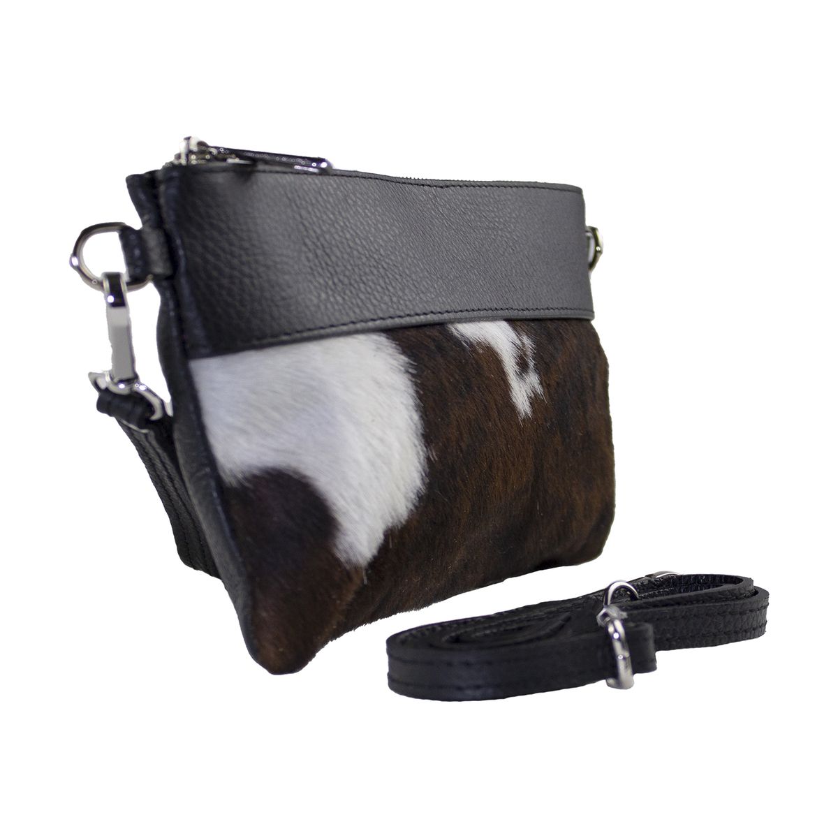 MAILEA - Bandolera cuero cavallino para mujer vaca