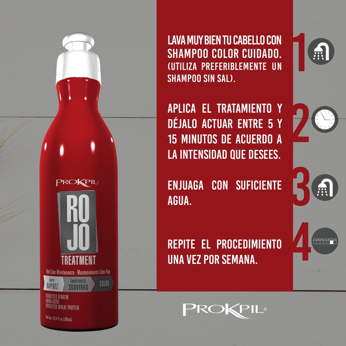 PROKPIL - Matizador Capilar Color Rojo Prokpil