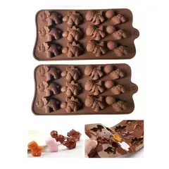 GENERICO - Pack X2 Moldes De Chocolate Dino Molde Chocolate Dinosaurio