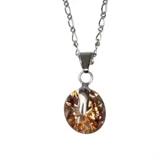 AMKALE - Collar de Plata Dije Circón Champaña