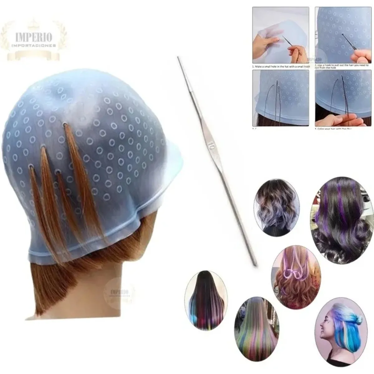 GENERICO - Gorro Visos De Goma Con Crochet