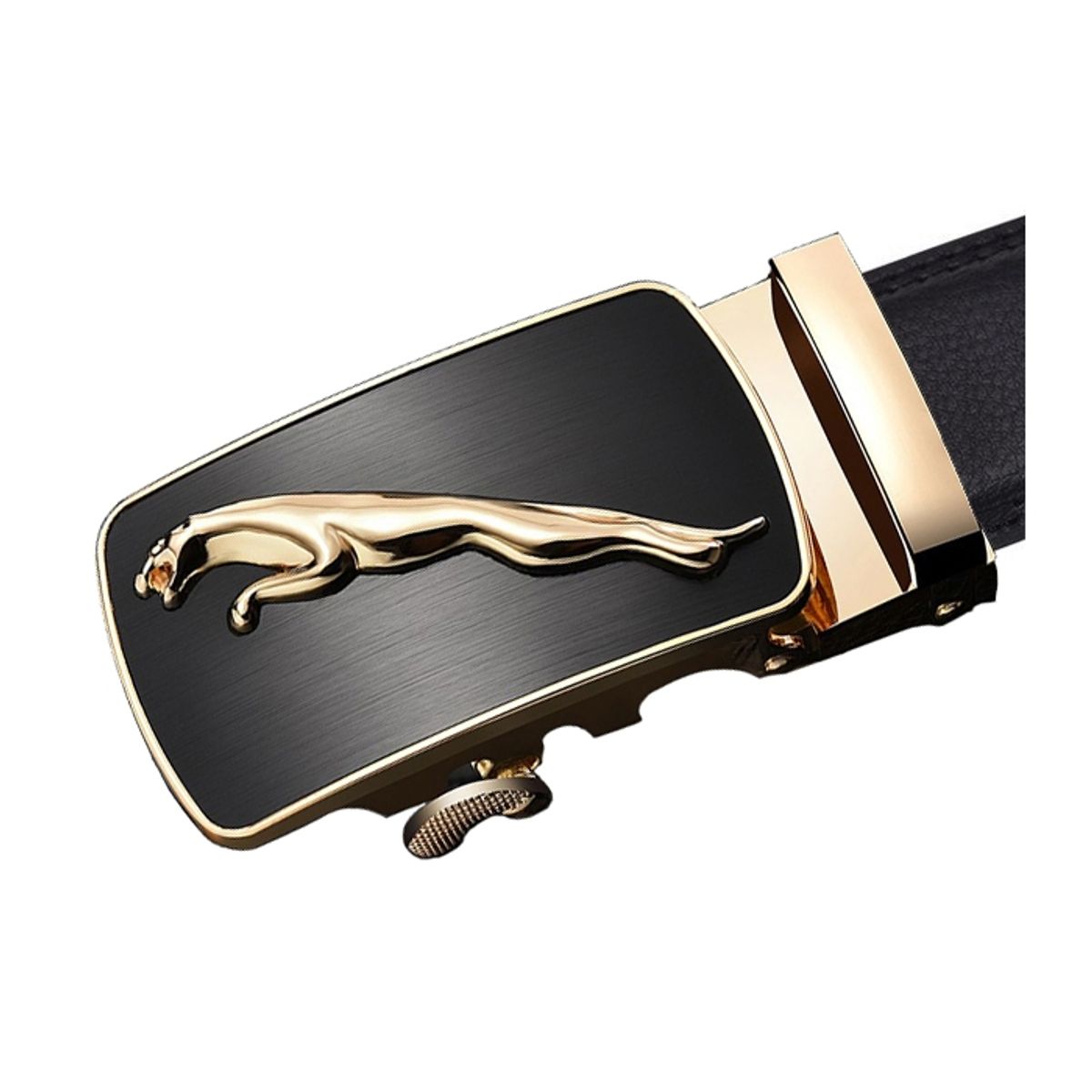 SONEC - Cinturón ejecutivo hombre automático Jaguar dorado
