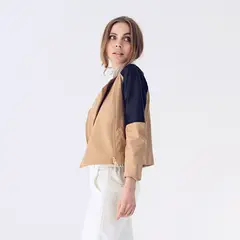 AMEN LEATHER - Chaqueta de Cuero Tricolor Kiku Amen