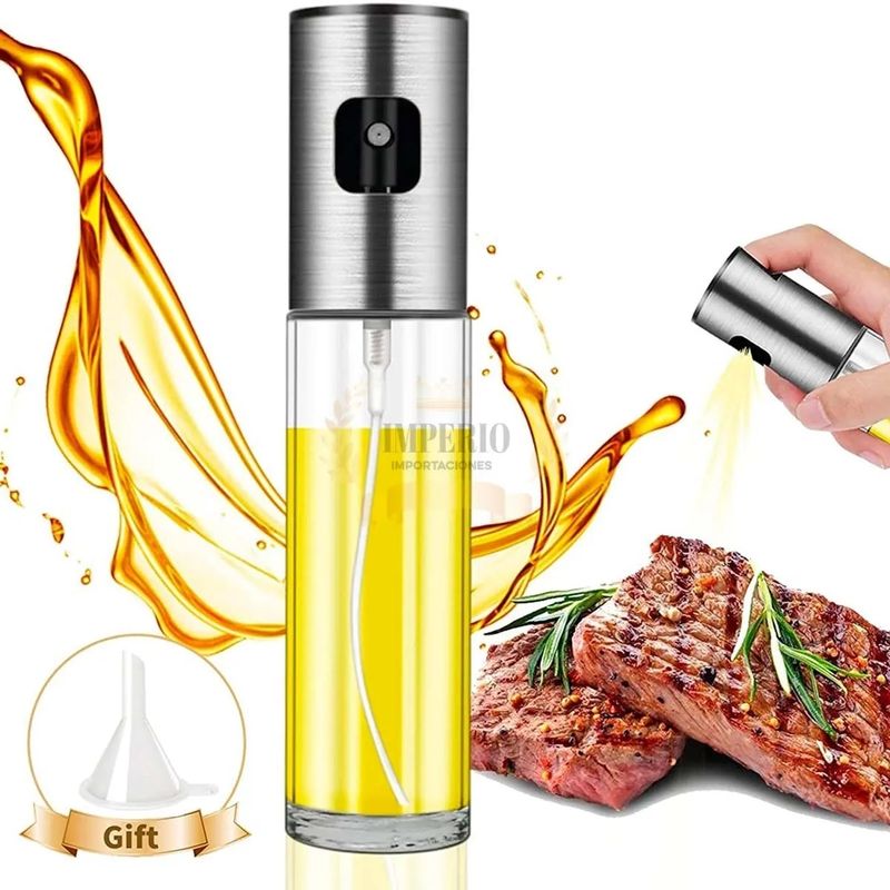 GENERICO - Dispensador Spray Rociador Aceite Botella De Vidrio