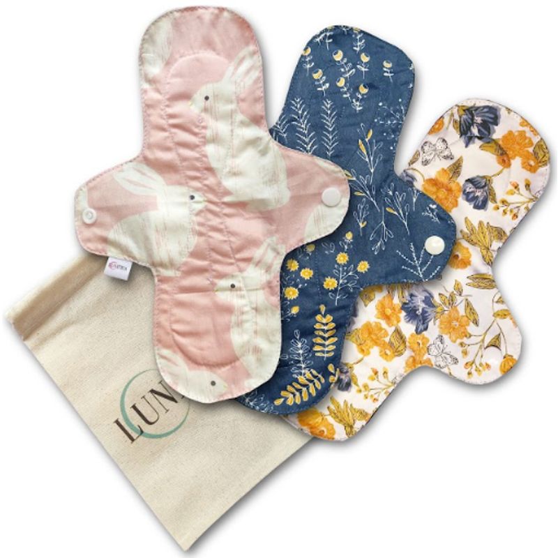 LUNATICA - Toallitas Higiénicas Menstruales Ecológicas Reutilizable Pack 3 un.