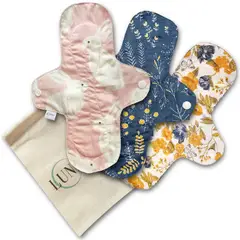 LUNATICA - Toallitas Higiénicas Menstruales Ecológicas Reutilizable Pack 3 un.