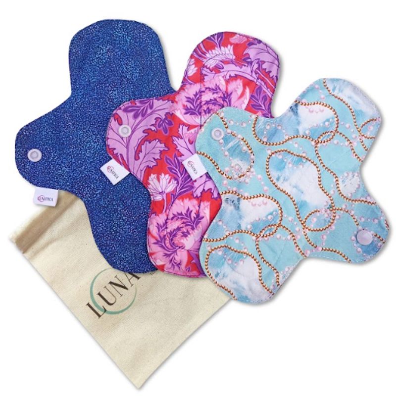 LUNATICA - Toallitas Higiénicas Menstruales Ecológicas Reutilizable Pack 3 un.