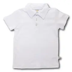 PEQUEÑA GRACIA - Polera Alex Blanca Lisa Algodón Pima.