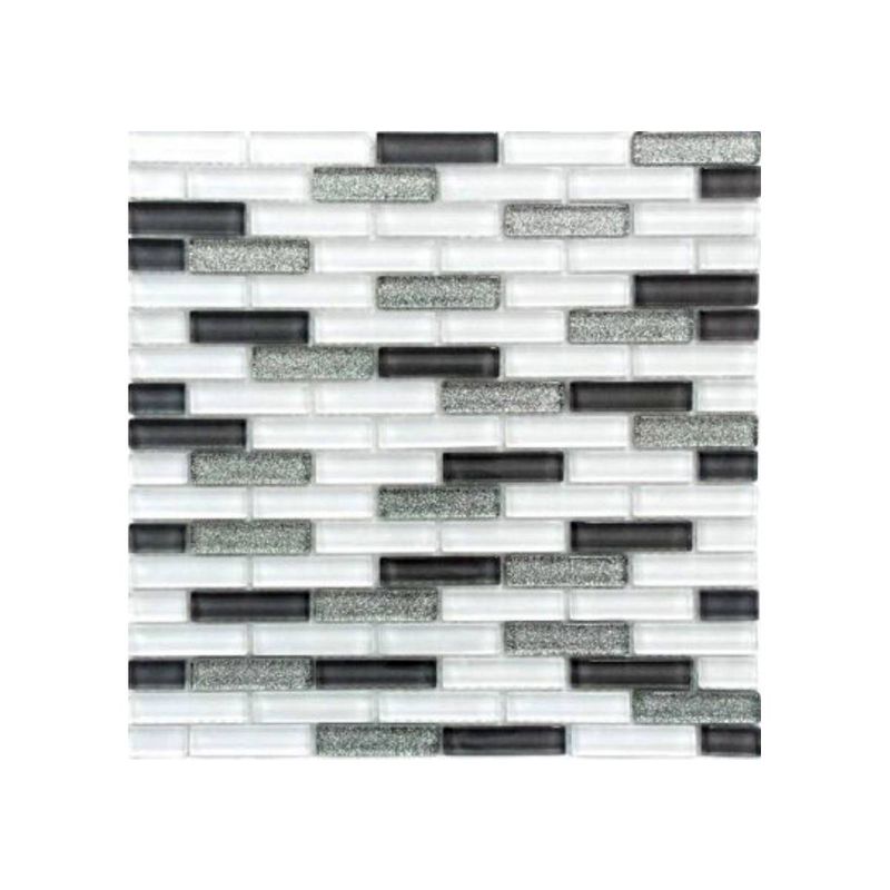 DECORALIA - MALLA MOSAICO VID. BLANCO/ ESCARCHA 30X30 CM