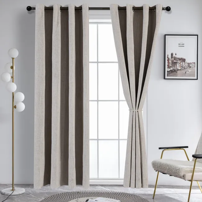ANGELES DEL HOGAR - Cortinas Blackout 2 Piezas 140x230 Cm Beige claro