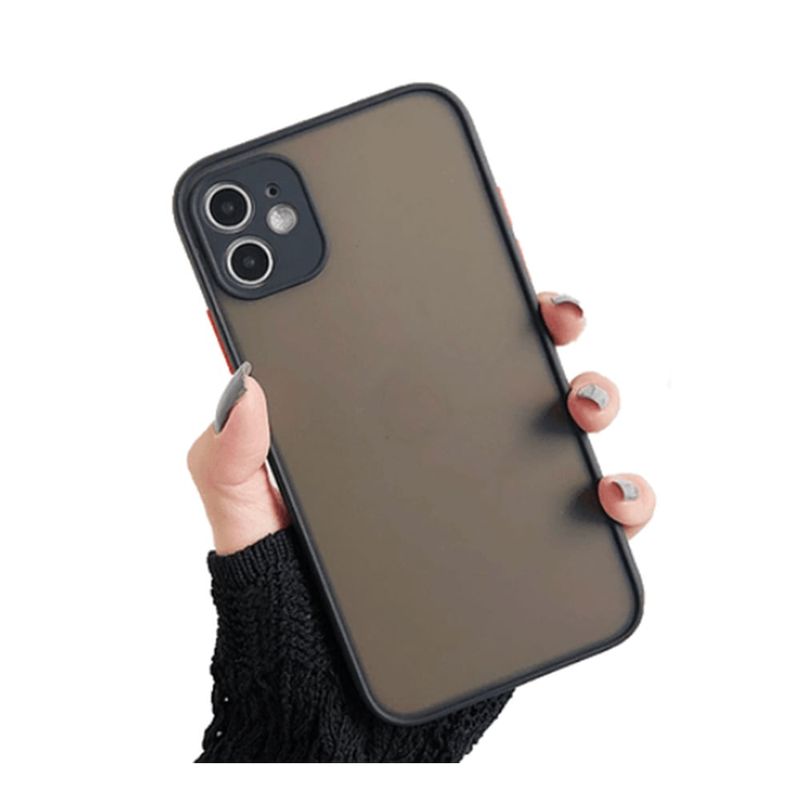 GENERICO - Carcasa Silicona Premium Matte Para iPhone 11 Negro