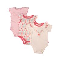 Set 3 Pzas Body Niña Multicolor - Rosa