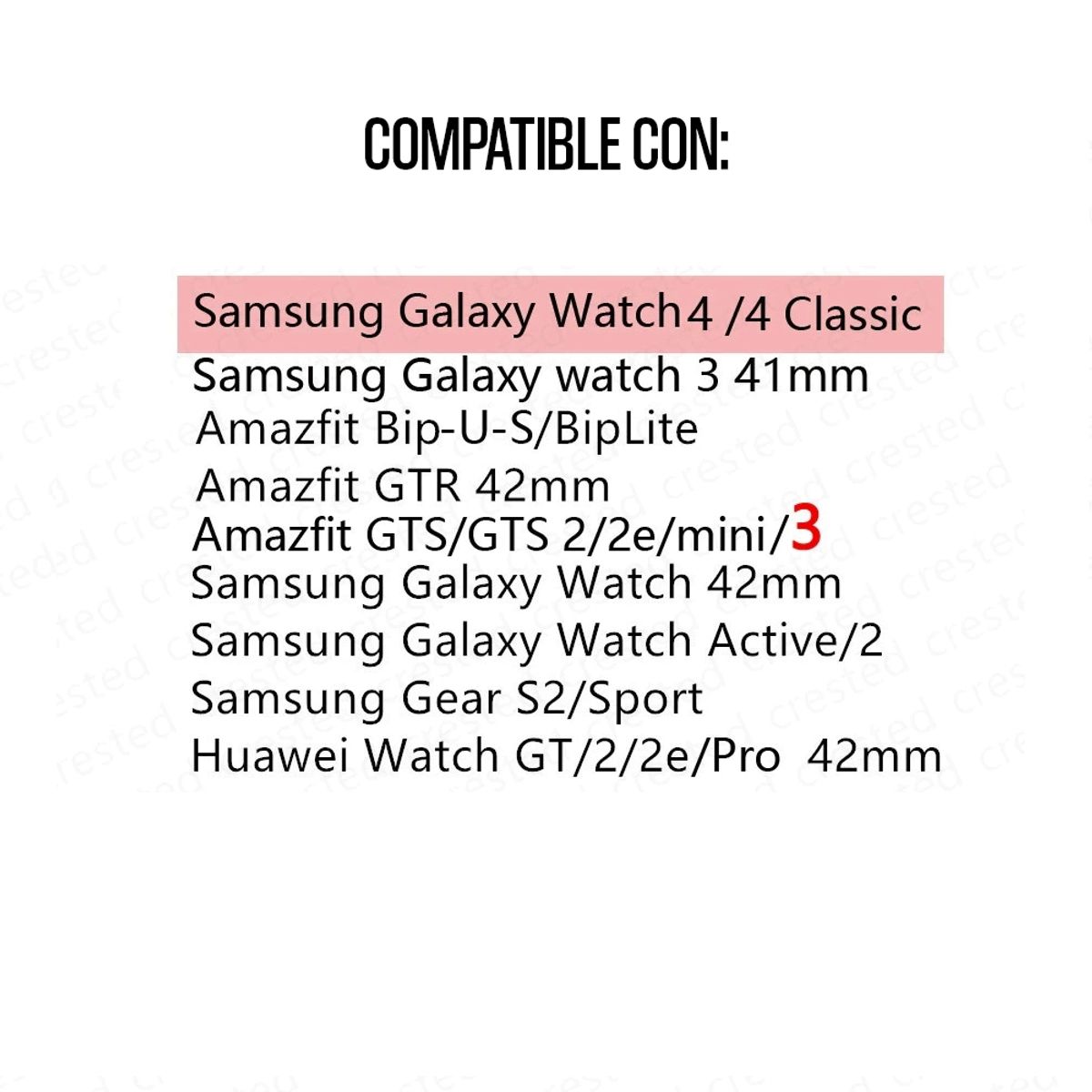 GENERICO - Correa Nylon Galaxy Watch 4 / 5 Active 1 2 Amazfit Gt2 Gts Rosa Palo