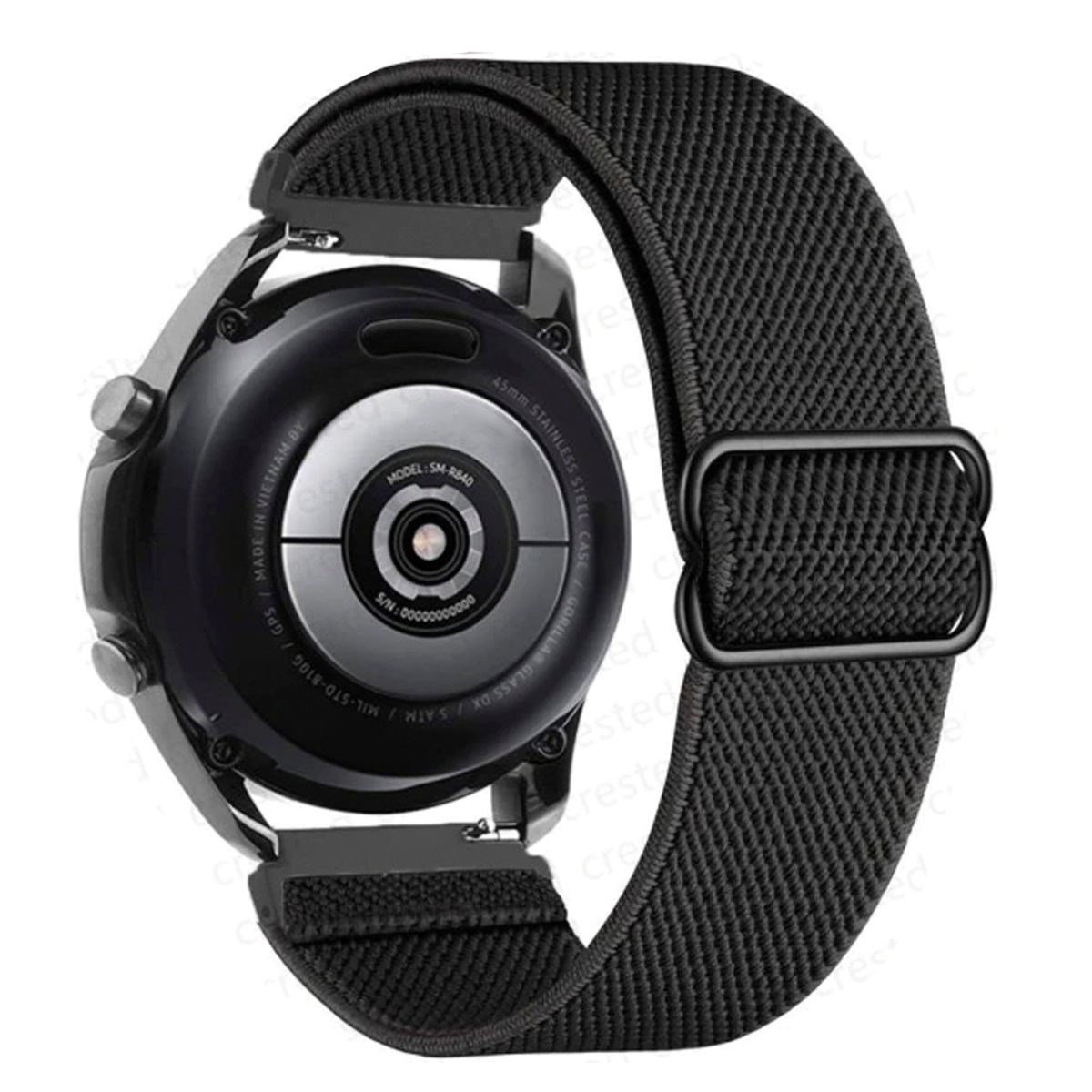 GENERICO - Correa Nylon Galaxy Watch 4 / 5 Active 1 2 Amazfit Gt2 Gts Negro