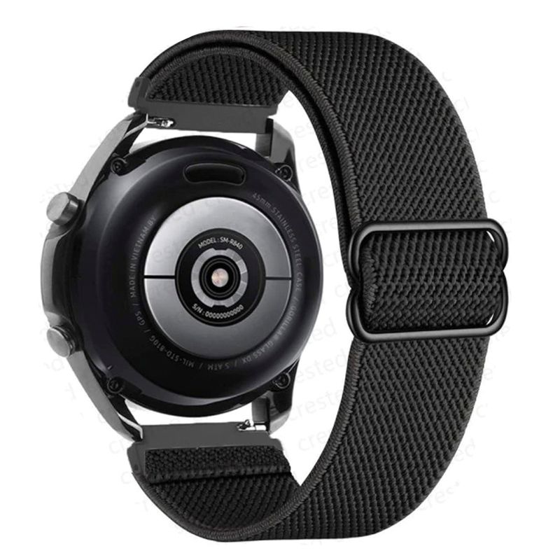 GENERICO - Correa Nylon Galaxy Watch 4 / 5 Active 1 2 Amazfit Gt2 Gts Negro