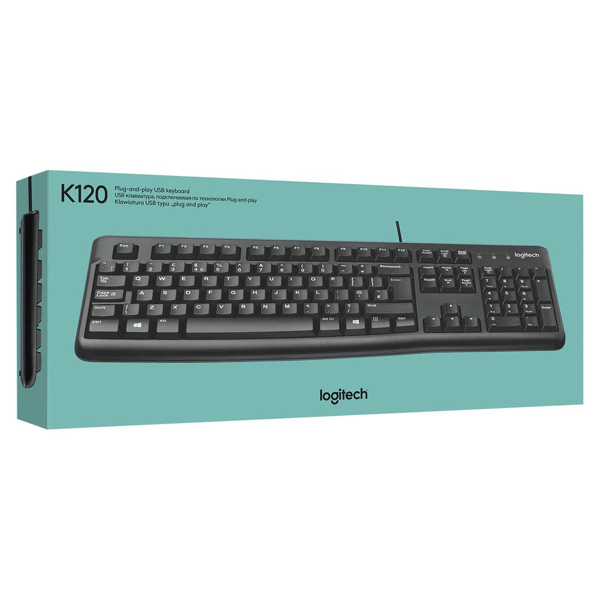 LOGITECH - Teclado Logitech Alambrico K120 NEG 920-004422