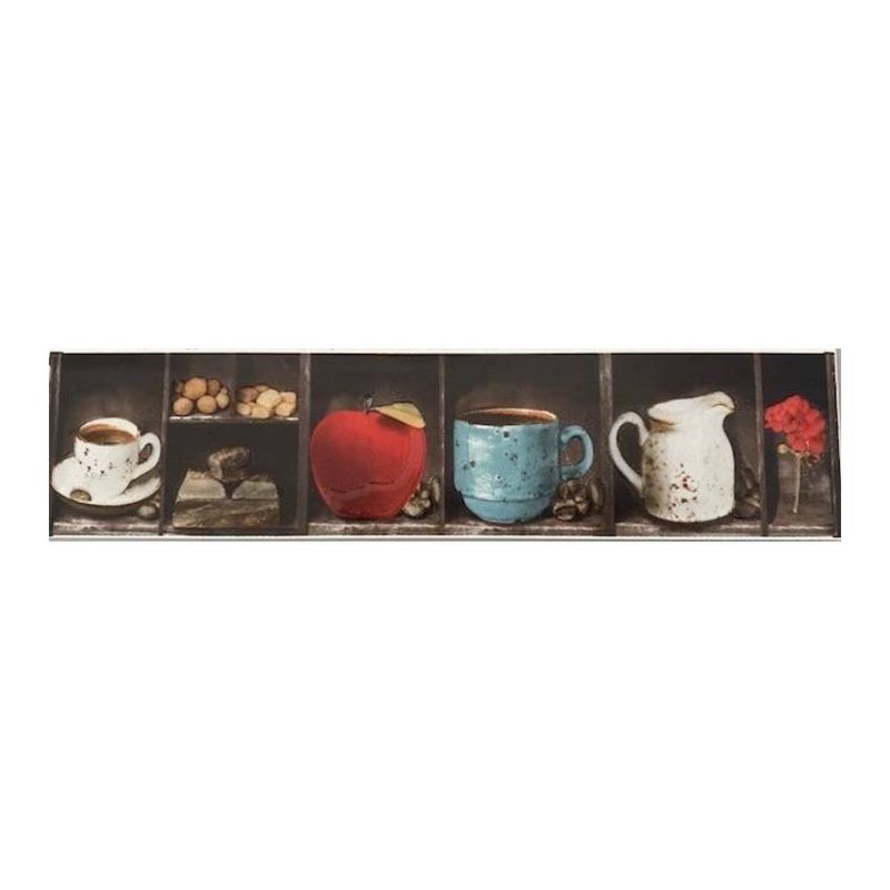 DECORALIA - Pack 3 unidades LISTEL COCINA MODERNA 8X35cm