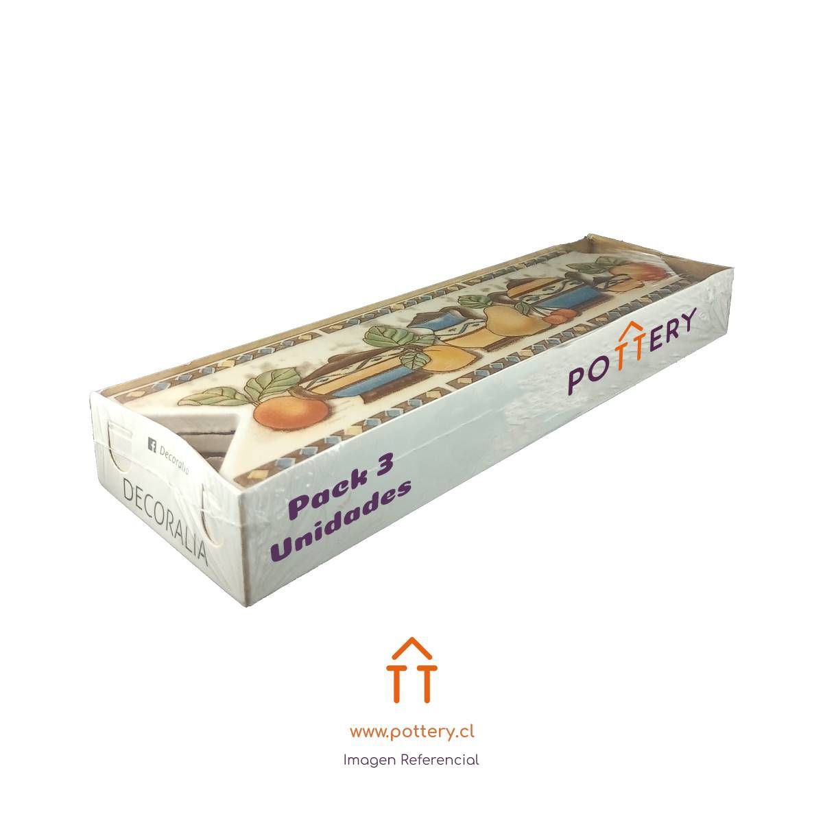 DECORALIA - Pack 3 unidades LISTEL SICILIA 8X30cm