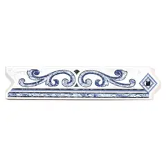 DECORALIA - Pack 4 unidades LISTEL RAVENA BLUE 5,5x26cm