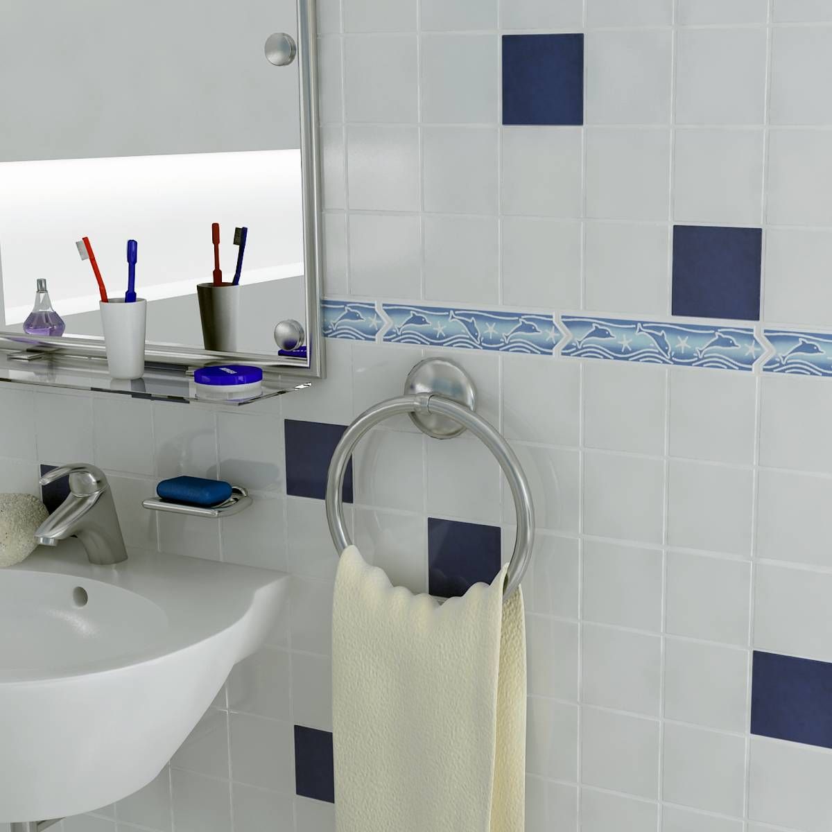 DECORALIA - Pack 4 unidades LISTEL EUROPA /PISCIS 5,5x26cm