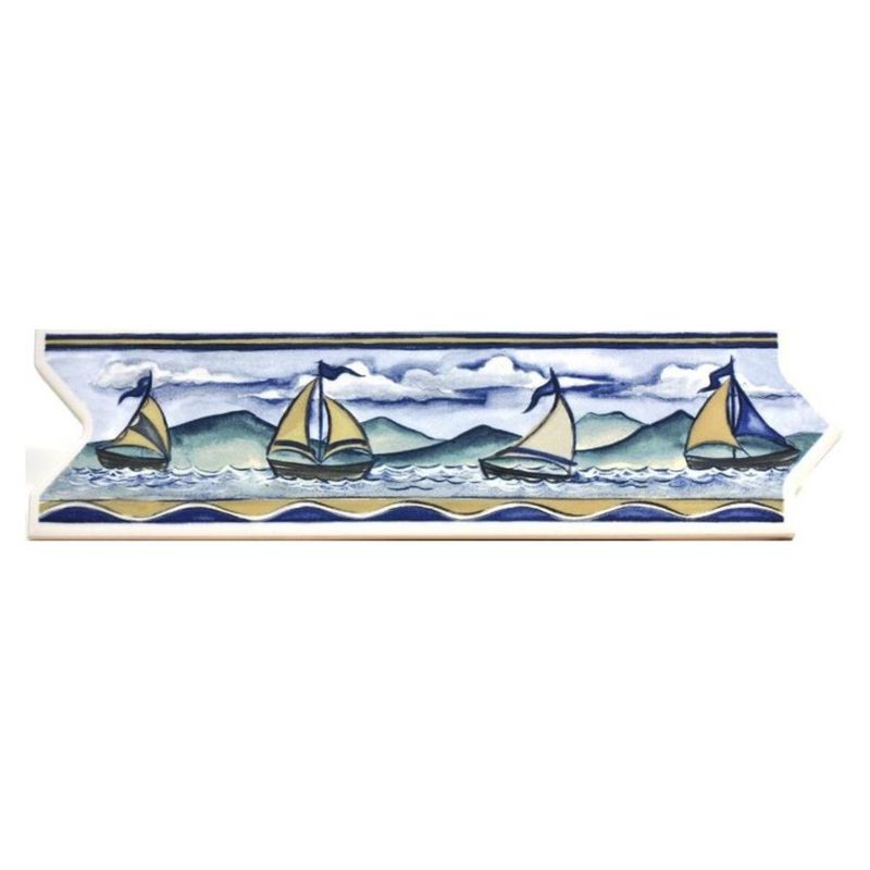 DECORALIA - Pack 3 unidades LISTEL MARINA BLUE 8,5X33cm