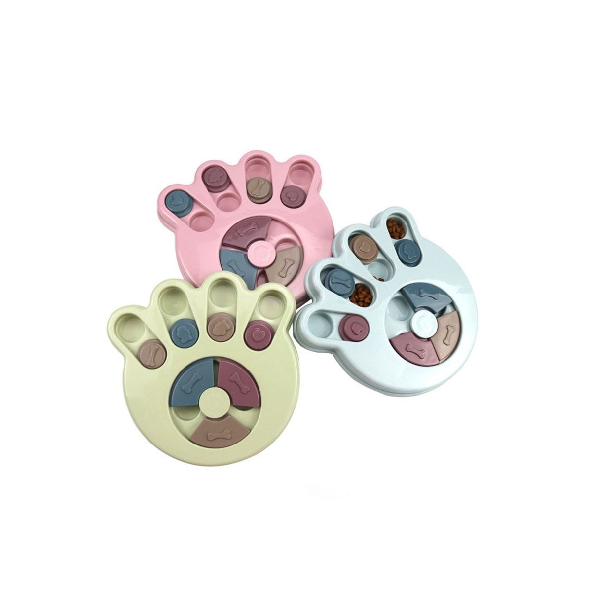 GENERICO - Juguete Para Perro Puzzle Eating Toy Huella Azul