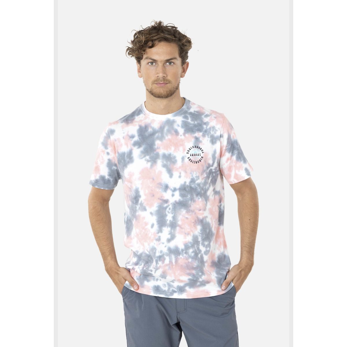 MAUI AND SONS - Polera SUNSET WAVES TIE DYE Hombre Multicolor Maui and Sons