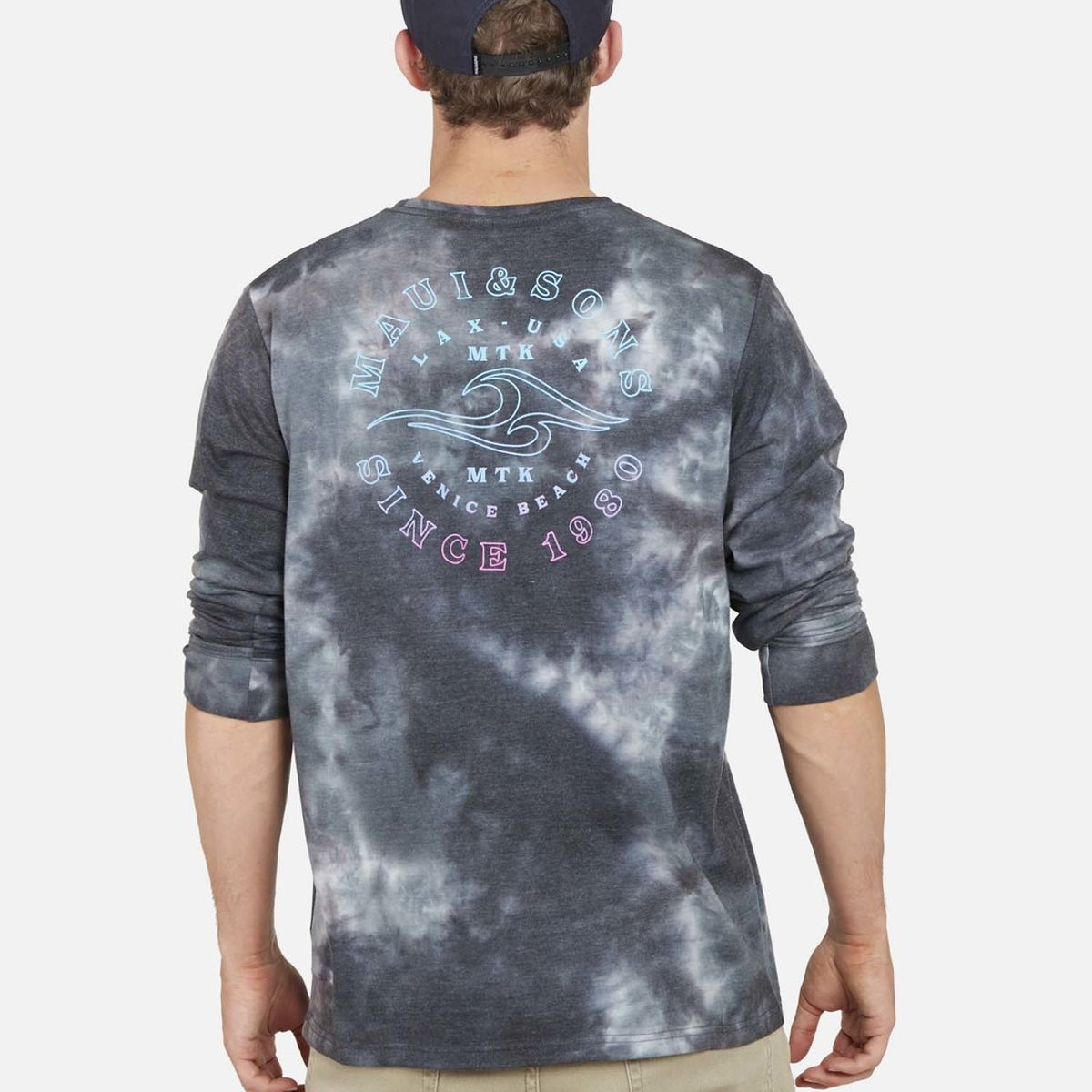 MAUI AND SONS - Polera VENICE BEACH TIE DYE GRADIENT Hombre Multicolor Maui and Sons