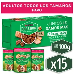 DOG CHOW - Alimento húmedo DOG CHOW® Adultos con Pavo 100G