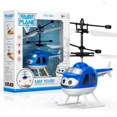 TENXIND - Helicoptero Azul Con Sensor Recargable Volador