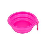 Plato Plegable de Paseo Para Mascotas Pequeño Rosado