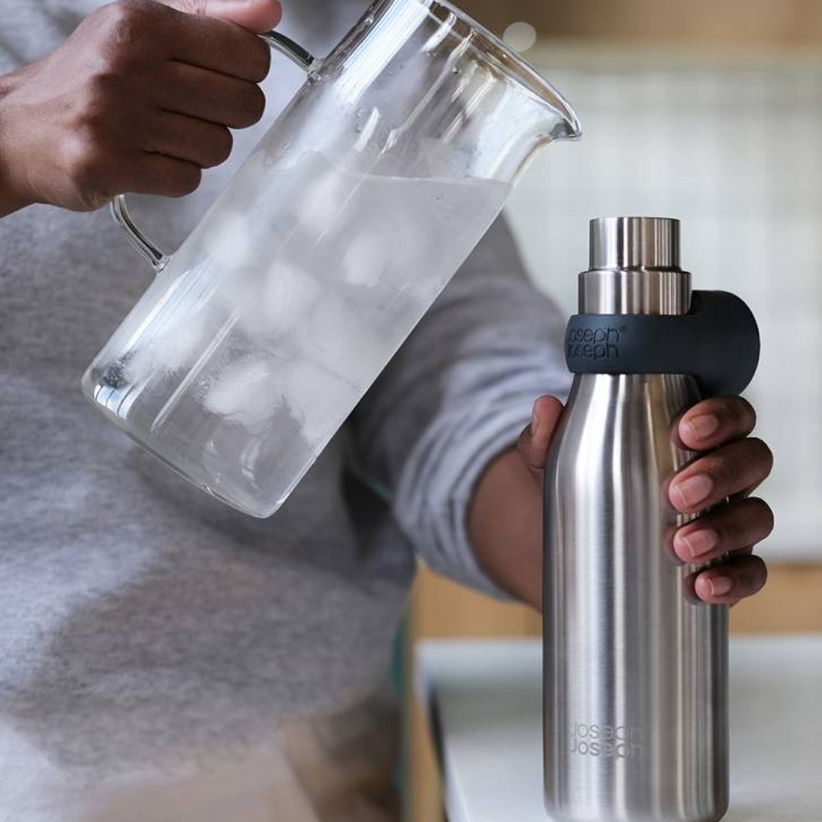 JOSEPH - Botella Agua Inox Loop 500ml Acero Joseph Joseph JOSEPH