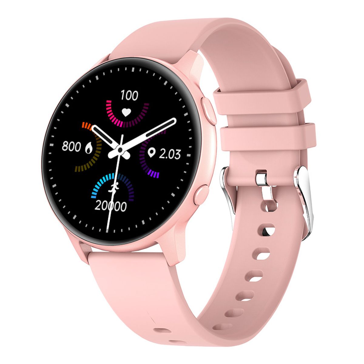 GENERICO - Reloj Inteligente Multifuncional Pantalla 128 Compatible iOS Android Notificaciones IP67 Salud
