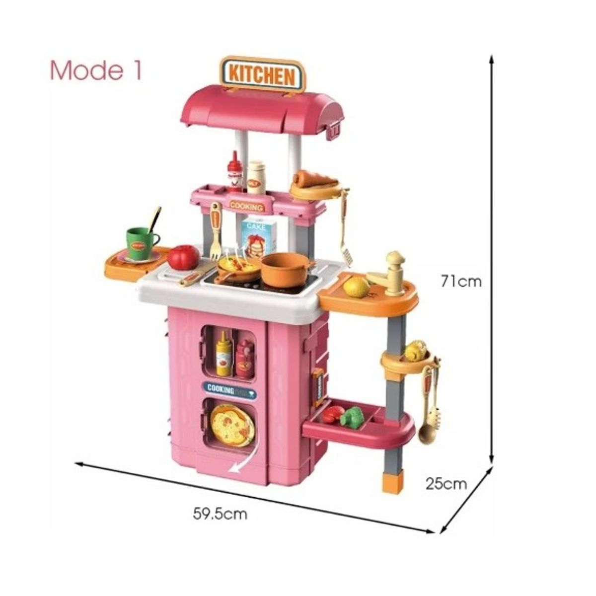 GENERICO - Juguete Maleta 3 En 1 Cocina Rosada Sale Agua