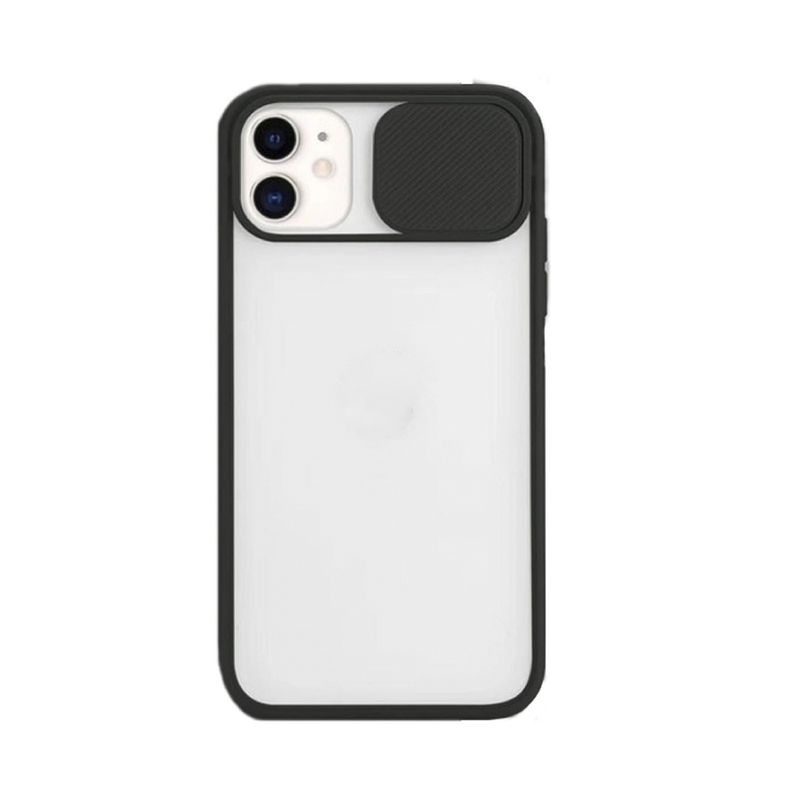 GENERICO - Carcasas Silicona Protección Cámara Matte Para iPhone 11 Negro