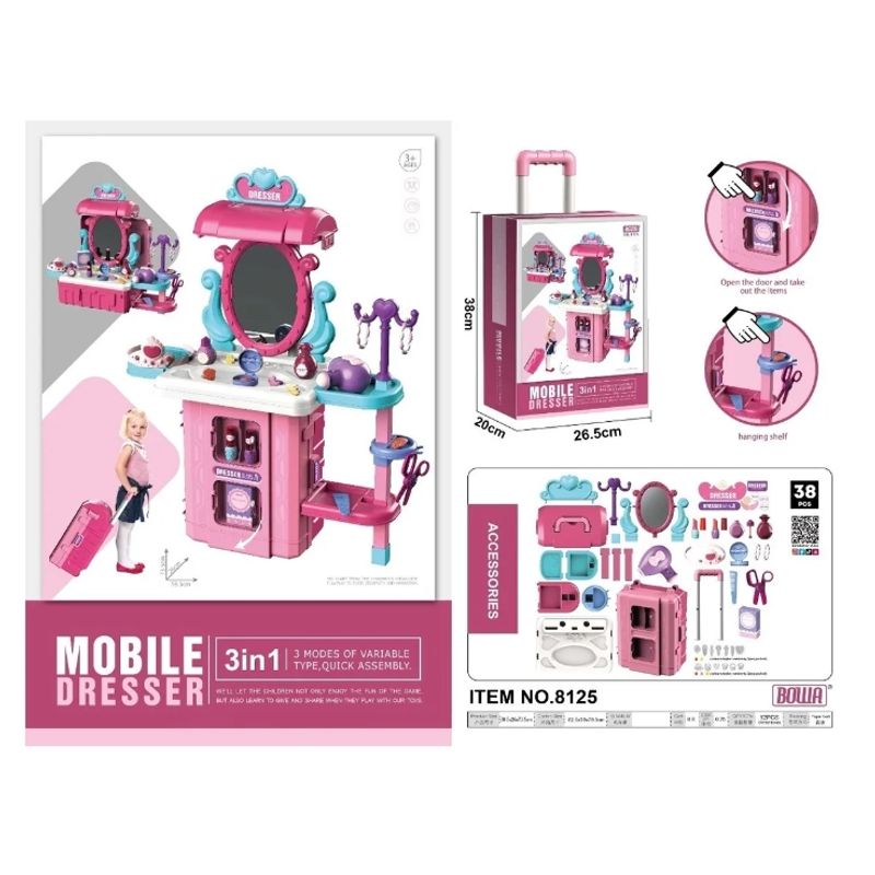 GENERICO - Maleta De Juegos 3 En 1 Set De Cosmetico Juguetes Niñas