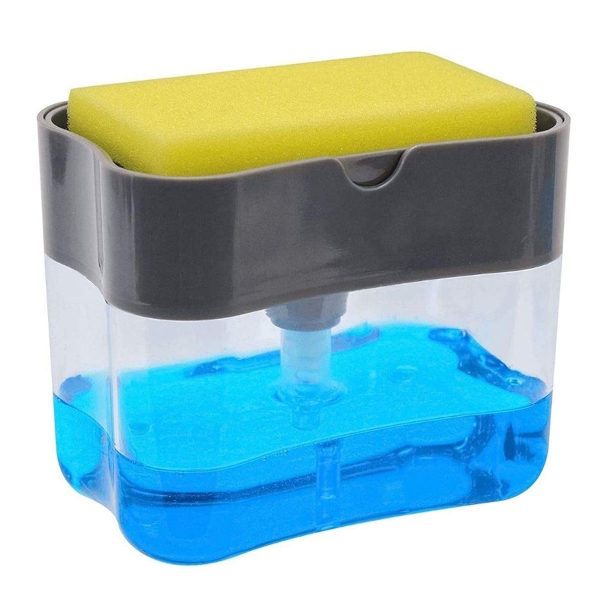 GENERICO - Dispensador Jabon Manual Con Esponja Hogar Lavaplatos