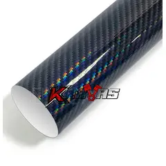 GENERICO - Papel Vinilo 5D NEGRO TORNASOL Adhesivo Universal Karvas