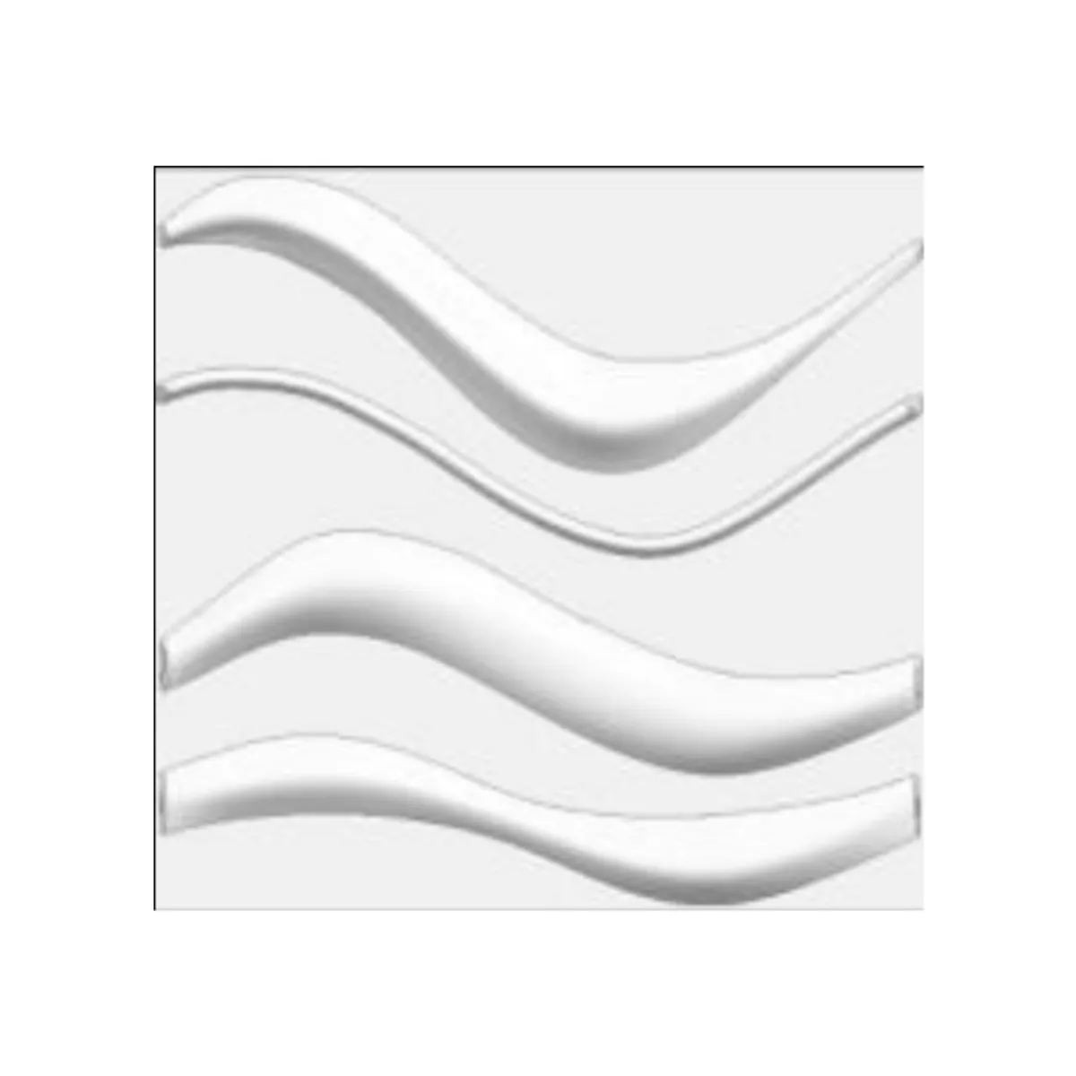 GENERICO - Panel Decorativo 3D Blanco D007 Pvc 50x50 cm (4 Láminas- 1 M2)