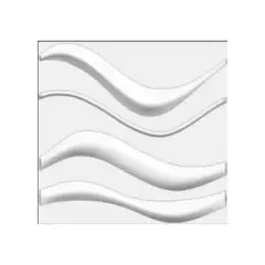 GENERICO - Panel Decorativo 3D Blanco D007 Pvc 50x50 cm (4 Láminas- 1 M2)