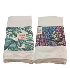 GENERICO - PAÑO DE LOZA PACK 2 UNIDADES EN COBRE DISEÑO MANDALA
