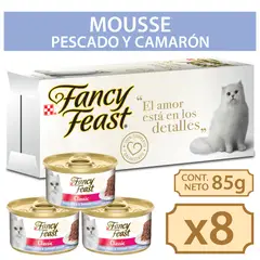 FANCY FEAST - Alimento húmedo FANCY FEAST® Mousse de Pescado y Camarón 85g