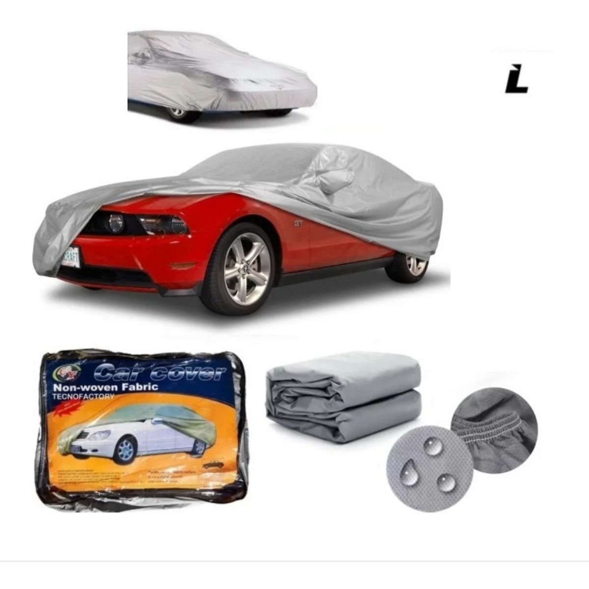 GENERICO - Carpa Funda Cubre Auto Premium Impermeable Talla L