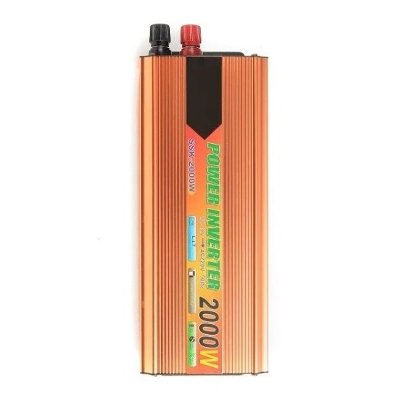 GENERICO - Inversor Convertidor Voltaje 2000w Batería 12 Volts A 220volt