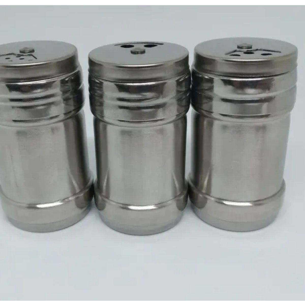 GENERICO - Pack 3  Saleros Acero Inoxidable